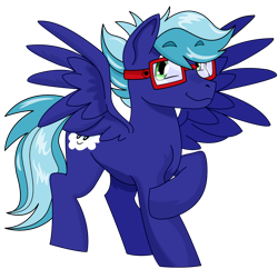 Size: 1030x998 | Tagged: safe, artist:dbkit, oc, oc only, oc:gusty gale, species:pegasus, species:pony, commission, glasses, male, simple background, solo, stallion, transparent background