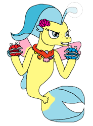 Size: 742x1007 | Tagged: safe, artist:logan jones, character:princess skystar, species:seapony (g4), my little pony: the movie (2017), clam, female, shelldon, shelly, simple background, transparent background