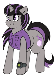 Size: 808x1096 | Tagged: safe, artist:graphene, oc, oc only, oc:magna-save, species:pony, species:unicorn, clothing, reference, simple background, solo, transparent background