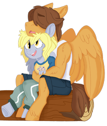Size: 800x945 | Tagged: safe, artist:dbkit, character:derpy hooves, character:hoops, species:anthro, ditzy doo, ditzyhoops, female, male, shipping, straight