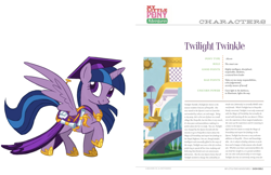 Size: 2404x1553 | Tagged: safe, artist:lauren faust, edit, character:twilight sparkle, character:twilight sparkle (alicorn), species:alicorn, species:pony, leak, alternate hair color, clothing, color edit, colored, concept art, diploma, female, fixed, graduation, graduation cap, hat, hoof shoes, mare, saddle, scholar, show bible, simple background, solo, spread wings, tack, transparent background, twilight twinkle, vector, wings