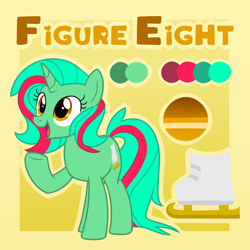 Size: 4000x4000 | Tagged: safe, artist:partylikeanartist, oc, oc only, oc:figure eight, species:pony, reference sheet, solo