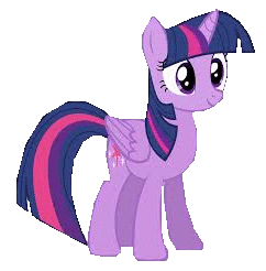 Size: 242x246 | Tagged: safe, artist:logan jones, character:twilight sparkle, character:twilight sparkle (alicorn), species:alicorn, species:pony, animated, female, gif, idle animation, simple background, smiling, standing, transparent background, vector used