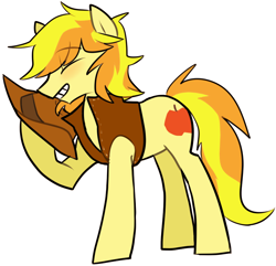 Size: 868x837 | Tagged: safe, artist:ghost, character:braeburn, species:earth pony, species:pony, clothing, cowboy hat, hat, male, simple background, stallion, vest, white background