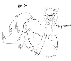 Size: 1410x1200 | Tagged: safe, artist:cymek, oc, oc only, oc:iso, species:pony, computer program, digital, monochrome, original the character, solo, thick