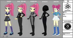 Size: 3512x1872 | Tagged: safe, artist:invisibleink, character:majorette, character:sour sweet, character:sweeten sour, my little pony:equestria girls, bodysuit, catsuit, clothing, disguise, dress, espionage, fanfic, fanfic art, female, g.i. joe, majorette, show accurate, skirt, slit eyes, smug, smug face, snake eyes, spy, spy suit, stealth, stealth suit, sweeten sour