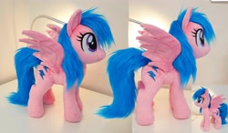 Size: 4744x2764 | Tagged: safe, artist:epicrainbowcrafts, character:firefly, species:pegasus, species:pony, g1, female, fluffy, g1 to g4, generation leap, irl, mare, minky, photo, plushie, solo, spread wings, standing, wings