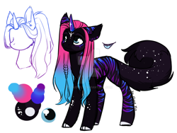 Size: 1280x960 | Tagged: safe, artist:cloud-fly, oc, oc only, species:pony, species:unicorn, deviantart watermark, female, mare, obtrusive watermark, reference sheet, solo, watermark