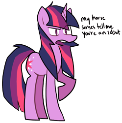 Size: 1036x1041 | Tagged: safe, artist:ghost, character:twilight sparkle, female, reaction image, solo, twilight is not amused, unamused