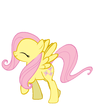 Size: 376x426 | Tagged: safe, artist:the-paper-pony, character:fluttershy, animated, cute, female, happy, profile, running, shyabetes, simple background, solo, transparent background, trotting