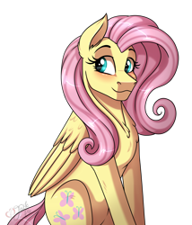 Size: 3000x3500 | Tagged: safe, artist:jack-pie, character:fluttershy, species:pegasus, species:pony, collaboration, cute, female, high res, mare, shyabetes, simple background, smiling, solo, transparent background
