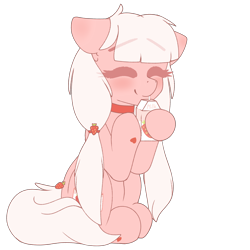 Size: 3000x3000 | Tagged: safe, artist:xcinnamon-twistx, oc, oc:strawberry milk, species:pony, blushing, cute, strawberry milk