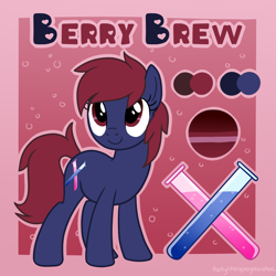 Size: 4000x4000 | Tagged: safe, artist:partylikeanartist, oc, oc only, oc:berry brew, species:earth pony, species:pony, reference sheet, solo