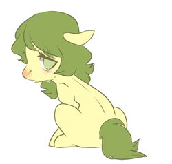 Size: 500x475 | Tagged: safe, artist:laceymod, oc, oc:invidia, species:earth pony, species:pony, female, mare, sick, simple background, solo, white background