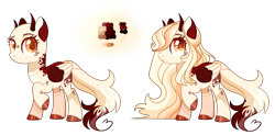 Size: 5424x2670 | Tagged: safe, artist:manella-art, oc, oc:lania, species:pegasus, species:pony, bald, female, horns, mare, reference sheet, simple background, solo, transparent background