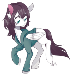 Size: 900x943 | Tagged: safe, alternate version, artist:laceymod, oc, species:pegasus, species:pony, background removed, clothing, hoodie, male, simple background, solo, stallion, transparent background