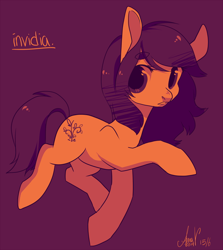 Size: 500x560 | Tagged: safe, artist:laceymod, oc, oc:invidia, species:earth pony, species:pony, female, limited palette, mare, solo