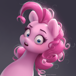 Size: 2126x2126 | Tagged: safe, artist:katputze, character:pinkie pie, species:earth pony, species:pony, female, looking at you, mare, open mouth, solo, surprised
