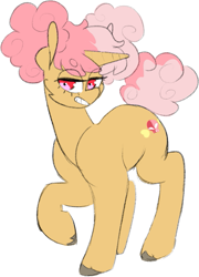 Size: 533x740 | Tagged: safe, artist:liefsong, oc, oc only, oc:sugar high, species:pony, species:unicorn, grin, smiling