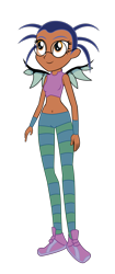 Size: 1415x3375 | Tagged: safe, artist:invisibleink, artist:lhenao, base used, my little pony:equestria girls, barely eqg related, belly button, crossover, equestria girls-ified, female, midriff, simple background, solo, taranee cook, transparent background, w.i.t.c.h.