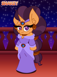 Size: 2440x3260 | Tagged: safe, artist:snakeythingy, character:saffron masala, aladdin, clothes swap, crossover, disney, looking at you, princess jasmine
