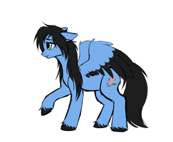 Size: 3000x2455 | Tagged: safe, artist:starshade, oc, oc only, oc:siana floral, species:pegasus, species:pony, crying, cutie mark, female, full body, mare, sad, simple background, sketch, white background