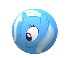 Size: 371x301 | Tagged: safe, artist:mega-poneo, character:trixie, species:pony, species:unicorn, 3d, ball, cute, diatrixes, female, happy, inanimate tf, mare, morph ball, simple background, solo, transformation, transparent background, trixieball