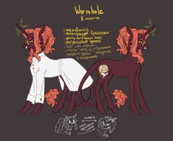 Size: 1280x1045 | Tagged: safe, artist:weird--fish, oc, oc:wormhole, species:pony, species:unicorn, reference sheet, solo
