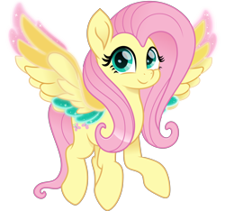 Size: 5000x4686 | Tagged: safe, artist:n0kkun, character:fluttershy, species:pegasus, species:pony, friendship is magic: rainbow roadtrip, g4, my little pony: friendship is magic, colored wings, cute, female, mare, multicolored wings, rainbow wings, shyabetes, simple background, solo, transparent background, wing bling, wings