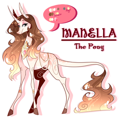 Size: 2016x2000 | Tagged: safe, artist:manella-art, oc, oc:manella, species:pony, species:unicorn, color palette, fangs, female, high res, ponified