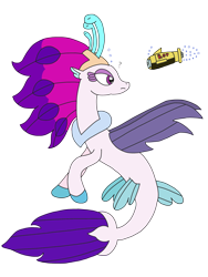 Size: 2448x3264 | Tagged: safe, artist:supahdonarudo, character:queen novo, species:seapony (g4), my little pony: the movie (2017), bubble, curious, looking back, question mark, simple background, submarine, transparent background