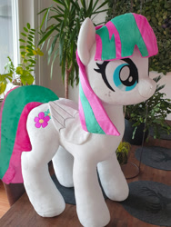 Size: 1512x2016 | Tagged: safe, artist:epicrainbowcrafts, character:blossomforth, species:pony, irl, life size, photo, plushie, solo