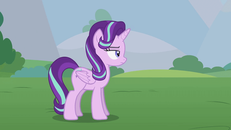 Size: 800x450 | Tagged: safe, artist:forgalorga, character:starlight glimmer, species:alicorn, species:pony, alicornified, animated, artifacts of equestria, fan animation, female, flying, gif, magic, magic glow, magical artifact, now you're thinking with portals, portal, race swap, starlicorn, wings, xk-class end-of-the-world scenario