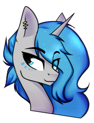 Size: 819x1073 | Tagged: safe, artist:cloud-fly, oc, oc:moonbeam zodiac, species:pony, bust, female, mare, portrait, simple background, solo, transparent background