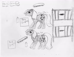 Size: 3308x2526 | Tagged: safe, artist:lauren faust, oc, oc only, species:pony, diaper, traditional art