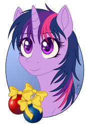 Size: 1193x1737 | Tagged: safe, artist:starshade, character:twilight sparkle, character:twilight sparkle (alicorn), species:alicorn, species:pony, christmas, cute, decoration, female, gradient background, holiday, mare, smiling, solo