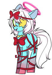 Size: 841x1200 | Tagged: safe, artist:cloud-fly, oc, species:pony, female, halo, mare, original species, simple background, solo, transparent background
