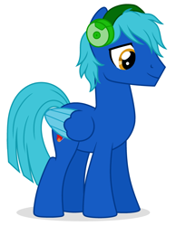 Size: 2337x3009 | Tagged: safe, artist:rioshi, artist:starshade, oc, oc only, oc:azure gale, species:pegasus, species:pony, male, simple background, solo, stallion, white background