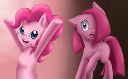 Size: 1531x952 | Tagged: safe, artist:lightning-stars, character:pinkamena diane pie, character:pinkie pie, happe, scared