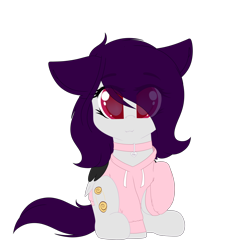 Size: 3000x3000 | Tagged: safe, artist:xcinnamon-twistx, oc, oc only, oc:cinnamon twist, species:pegasus, species:pony, :3, cat, catpony, chibi, clothing, collar, cute, female, hoodie, looking at you, name tag, original species, pegasus oc, simple background, solo, transparent background, wide eyes
