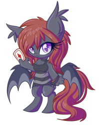Size: 2000x2523 | Tagged: safe, artist:starlightlore, oc, oc only, species:anthro, species:bat pony, species:unguligrade anthro, bat pony oc, breasts, cleavage, clothing, commission, dress, ear fluff, female, high res, looking at you, playing card, simple background, solo, transparent background