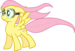 Size: 1024x704 | Tagged: safe, artist:kittyhawk-contrail, character:fluttershy, episode:hurricane fluttershy, g4, my little pony: friendship is magic, goggles, simple background, transparent background, vector