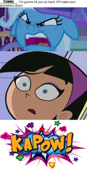 Size: 796x1561 | Tagged: safe, artist:mega-poneo, edit, edited screencap, screencap, character:trixie, episode:to where and back again, g4, my little pony: friendship is magic, comic, fairly odd parents, floppy ears, meme, the fairly oddparents, trixie tang, trixie's wagon