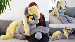 Size: 3972x2240 | Tagged: safe, artist:epicrainbowcrafts, character:derpy hooves, species:human, species:pony, irl, irl human, photo, plushie, solo