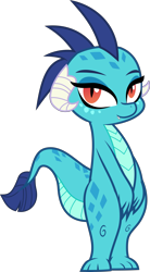 Size: 3313x6000 | Tagged: safe, artist:magister39, character:princess ember, species:dragon, absurd resolution, cute, dragoness, emberbetes, female, simple background, solo, teenage ember, transparent background, vector, younger