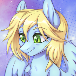 Size: 1500x1500 | Tagged: safe, artist:lightning-stars, oc, oc only, species:pegasus, species:pony, bust, solo