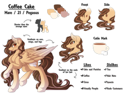 Size: 6500x5000 | Tagged: safe, artist:amazing-artsong, oc, oc:coffee cake, species:pegasus, species:pony, absurd resolution, colored wings, colored wingtips, female, mare, simple background, solo, tongue out, transparent background