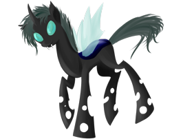 Size: 1705x1381 | Tagged: safe, artist:weird--fish, oc, oc only, species:changeling, simple background, solo, transparent background