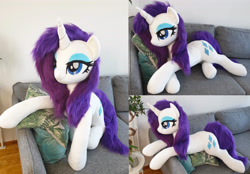 Size: 5808x4032 | Tagged: safe, artist:epicrainbowcrafts, character:rarity, species:pony, irl, life size, photo, plushie, solo