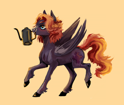 Size: 1200x1023 | Tagged: safe, artist:weird--fish, oc, oc only, oc:fractal, species:pegasus, species:pony, mouth hold, solo